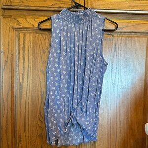 PS Love denim blue lightweight layering tank